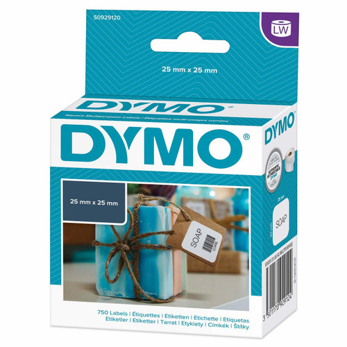 Dymo SD30332 25mm x 25mm Multi-Pupose Square 1 Roll/Box 750