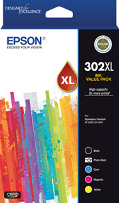 Epson 302XL 5 HY Ink Value Pack Epson 302XL 5 HY Ink Value Pack
