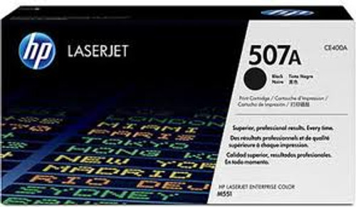 HP 507A (CE400A) Black Toner Cartridge - 5,500 pages