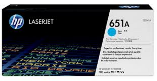 HP Laserjet 651A (CE341A) Cyan Toner - 16,000 pages