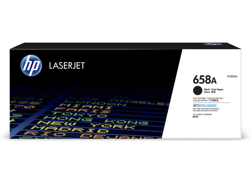 HP #658A Black Toner Cartridge W2000A - 7,000 pages