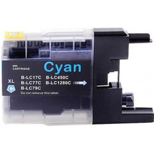 Compatible Brother LC-77XL Extra High Yield Cyan Cartridge - 1,200 pages