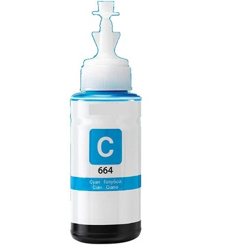 Compatible Epson T664 EcoTank Cyan Ink Bottle Compatible Epson T664 EcoTank Cyan Ink Bottle