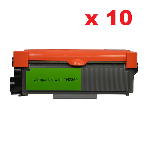 10 x Compatible Brother TN-2350 Toner Cartridge - 2,600 pages 10 x Compatible Brother TN-2350 Toner Cartridge - 2,600 pages