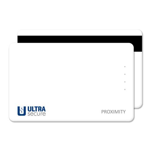 Ultrasecure ISO Prox PVC Plain White with HiCo Mag Stripe - per 100