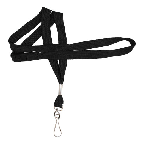 Black Standard Tube Lanyard with swivel - per 100