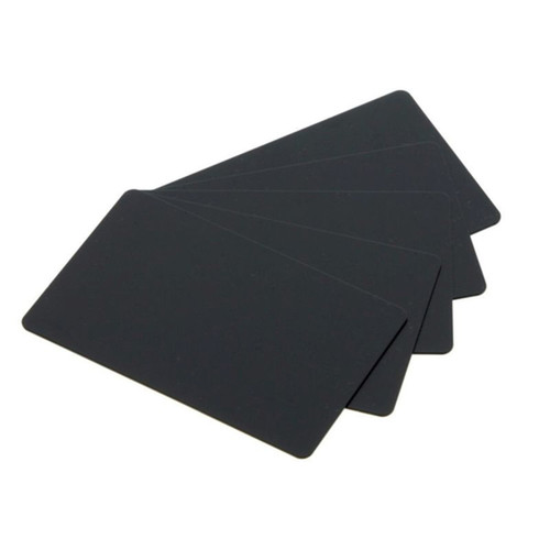 Cards .76mm PVC Food Safe Black Dual Sided CR80 (500 Pack) Cards .76mm PVC Food Safe Black Dual Sided CR80 (500 Pack)