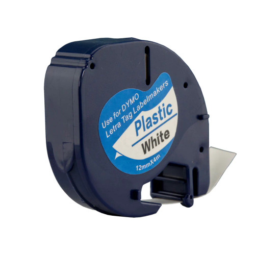 Compatible Dymo SD91200 Label Black Text on White Paper Tape 12mm wide x 4 metres long