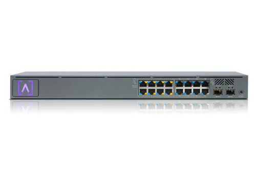 Alta Labs S16-POE 16-Port PoE Switch, Layer 2, 8x 802.3at PoE+ Ports, 8x Non-PoE Ports & 2x SFP Ports, 120w PoE Budget, 1U Rackmountable