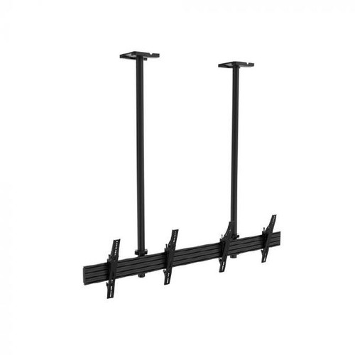 Atdec 2x1 ceiling menu board mount, twin pole, 1.75m rail, tilting angle. Max load per display: 50kg