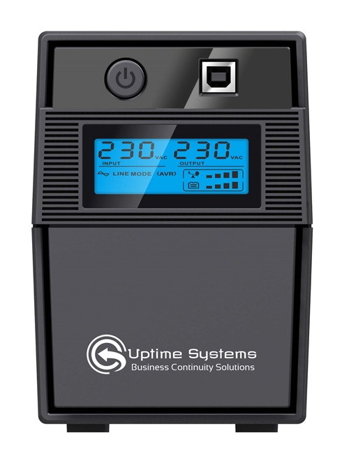 Uptime ES650-AVR, Elite Series, Line Interactive UPS with LCD Display, 650VA, 360W, Tower, 230 V AC, 60Hz, 2 Year Warranty Uptime ES650-AVR, Elite Series, Line Interactive UPS with LCD Display, 650VA, 360W, Tower, 230 V AC, 60Hz, 2 Year Warranty