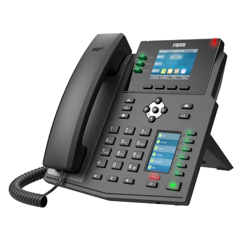 Fanvil X4U Enterprise IP Phone - 2.8' Colour Screen, 4 Lines, 30 x DSS Buttons, *SBC Ready, Dual Gigabit NIC