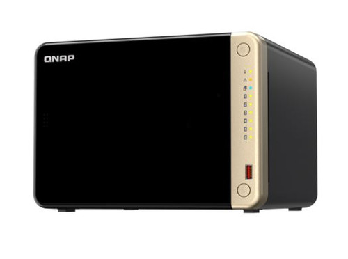 QNAP TS-664-8G 6 Bay Intel® Celeron® N5095 4-core 8GB DDR4 2xSlot 2xM.2 2x2.5GbE WOL 2xUSB3.2 1xHDMI2.0 Hot-swappable 3yr WTY