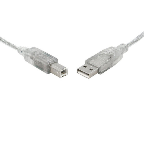 8Ware USB 2.0 Cable 1m Type A to B Male to Male Printer Cable for HP Canon Dell Brother Epson Xerox Transparent Metal Sheath UL Approved 8Ware USB 2.0 Cable 1m Type A to B Male to Male Printer Cable for HP Canon Dell Brother Epson Xerox Transparent Metal Sheath UL Approved