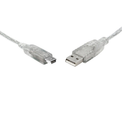 8Ware USB 2.0 Cable 3m A to B 5-pin Mini Transparent Metal Sheath UL Approved 8Ware USB 2.0 Cable 3m A to B 5-pin Mini Transparent Metal Sheath UL Approved