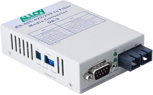 Alloy SCR460SC-3 RS-232/422/485 Serial DB-9 to Single Mode Fibre Converter. Max. range 20Km