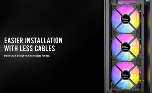 Antec C120R Reverse Fan Black ARGB 3PK Performance 120mm PWM Fan FAN: 4-pin PWM | LED: 3-pin  Vibration Absorbing and Anti-Noise Pads Antec C120R Reverse Fan Black ARGB 3PK Performance 120mm PWM Fan FAN: 4-pin PWM | LED: 3-pin  Vibration Absorbing and Anti-Noise Pads