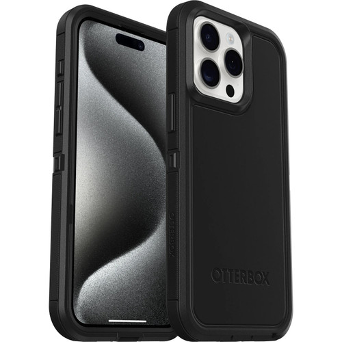 OtterBox Defender XT MagSafe Apple iPhone 15 Pro Max (6.7') Case Black - (77-92966), DROP+ 5X Military Standard, Multi-Layer, Raised Edges