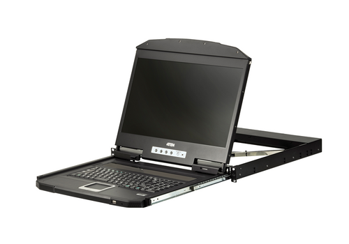Aten Rackmount Single Rail LCD Console HDMI USB w/ 18.5' LCD Display, 1x Custom KVM Cable Included, 1920x1080@60hz Display, LED Illumination Aten Rackmount Single Rail LCD Console HDMI USB w/ 18.5' LCD Display, 1x Custom KVM Cable Included, 1920x1080@60hz Display, LED Illumination