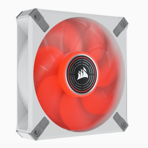 Corsair ML ELITE Series, ML120 LED ELITE WHITE, 120mm Magnetic Levitation Red LED Fan with AirGuide, Single Pack(LS) Corsair ML ELITE Series, ML120 LED ELITE WHITE, 120mm Magnetic Levitation Red LED Fan with AirGuide, Single Pack(LS)