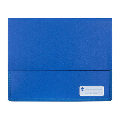 Marbig Wallet A4 Heavy Duty Polypick Blue