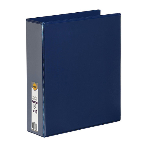 Marbig Insert Binder Clearview A4 2D Ring 50mm Blue