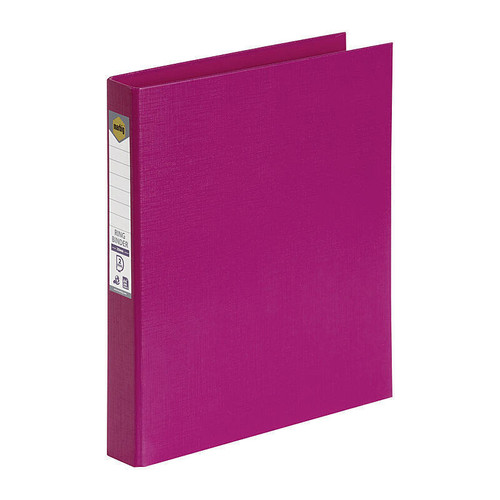 Marbig PE Linen Binder Ring 2D 25mm Pink