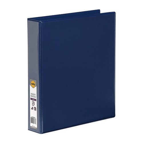 Marbig Insert Binder Clearview A4 4D Ring 38mm Blue