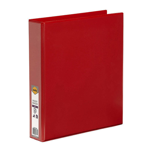 Marbig Insert Binder Clearview A4 2D Ring 38mm Red