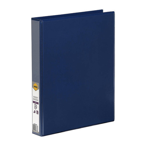 Marbig Insert Binder Clearview A4 2D Ring 25mm Blue