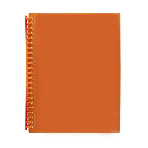 Marbig Display Book Refillable A4 Clearview 20P Transparent Orange