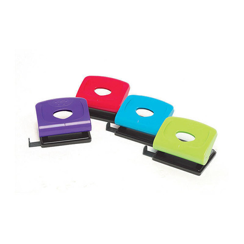 Marbig Punch 2 Hole Plastic 20 Sheet Assorted