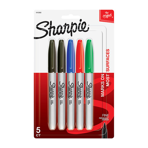 Sharpie Permanent Marker Assorted Pack of 5 Box of 6