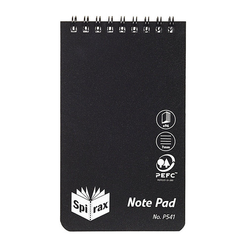 Spirax P541 Polypropylene Pocket Notebook 96 Page Pack of 5