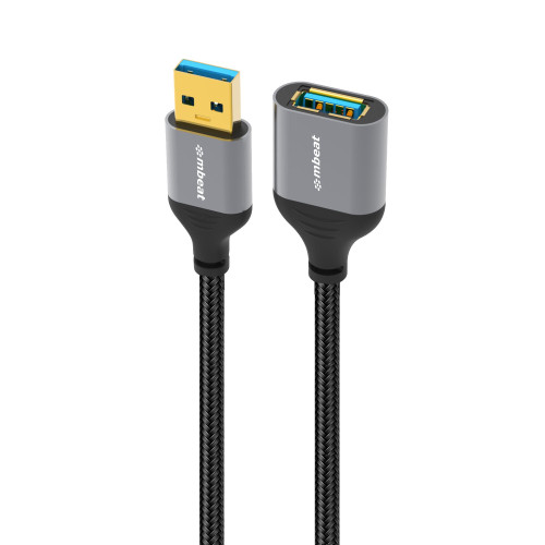 mbeat Tough Link 1.8m USB 3.0 to USB 3.0 Extension Cable Plug-and-Play Adaptive Practicality Speed: 5Gbps Package Weight: 96g mbeat Tough Link 1.8m USB 3.0 to USB 3.0 Extension Cable Plug-and-Play Adaptive Practicality Speed: 5Gbps Package Weight: 96g