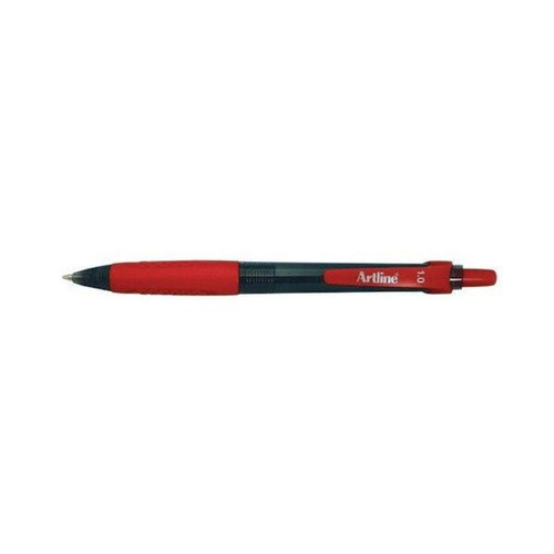 Artline Ikonic 8410 Ball Point Retractable Grip  Red Box of 12