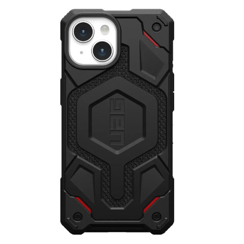 UAG Monarch Pro Kevlar MagSafe Apple iPhone 15(6.1') Case - Kevlar Black (114219113940), 25ft. Drop Protection (7.6M),5 Layers of Protection