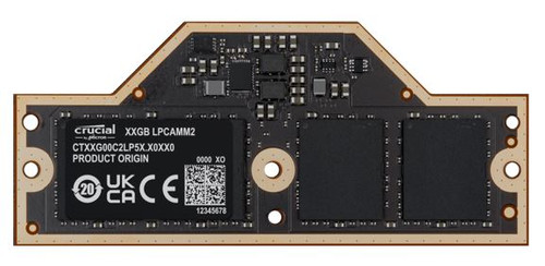 Crucial LPCAMM2 LPDDR5X 64GB DDR5 7500Mhz Memory Crucial LPCAMM2 LPDDR5X 64GB DDR5 7500Mhz Memory