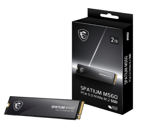 MSI 2TB M560 PCIe 5.0 NVMe M.2 SSD, Sequential Read up to 10,000MB/s,  5 Year Warranty MSI 2TB M560 PCIe 5.0 NVMe M.2 SSD, Sequential Read up to 10,000MB/s,  5 Year Warranty
