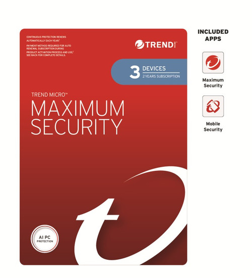 Trend Micro Maximum Security (3 Devices) 2 Year Retail Mini Box Auto Renew Trend Micro Maximum Security (3 Devices) 2 Year Retail Mini Box Auto Renew