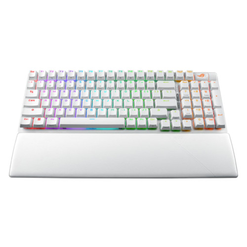 ASUS ROG STRIX SCOPE II 96 WL Snow Switch Wireless Gaming Mechanical Keyboard, Tri-mode Connection, Streamer hotkeys, PBT Keycaps (White), Quiet ASUS ROG STRIX SCOPE II 96 WL Snow Switch Wireless Gaming Mechanical Keyboard, Tri-mode Connection, Streamer hotkeys, PBT Keycaps (White), Quiet