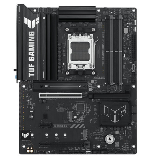 ASUS AMD B850 TUF GAMING B850-E WIFI (AM5)  ATX Motherboard 4x DDR5 256B, 1x PCIe 5.0 x16 slot, 3 x M.2 slots, 4 x SATA, Wi-Fi 6E, Realtek 2.5Gb