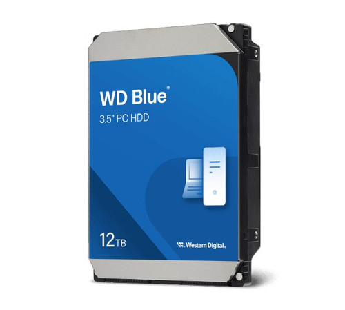 Western Digital WD Blue PC Desktop Hard Drive - 12TB, 3.5', SATA, up to 260MB/s, 7200 RPM, CMR, 512MB, 2Y Warranty Western Digital WD Blue PC Desktop Hard Drive - 12TB, 3.5', SATA, up to 260MB/s, 7200 RPM, CMR, 512MB, 2Y Warranty