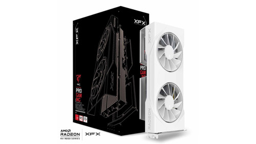 XFX  Swift AMD Radeon RX 9060 XT OC White Gaming Edition with 16GB GDDR6 HDMI 2xDP, AMD RDNA™ 4 (RX-96TSW16WBQ)