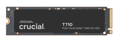 Crucial T710 4TB PCIe Gen5 NVMe 2280 SSD - 14500/13800 MB/s R/W 2400TBW 1500K IOPs 1.5M hrs MTTF with DirectStorage for Intel & AMD Crucial T710 4TB PCIe Gen5 NVMe 2280 SSD - 14500/13800 MB/s R/W 2400TBW 1500K IOPs 1.5M hrs MTTF with DirectStorage for Intel & AMD