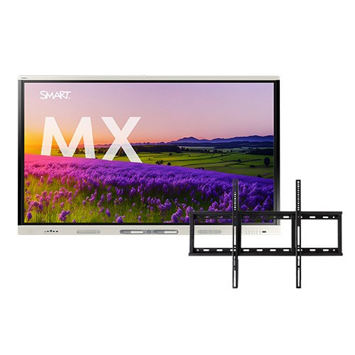 SMART Board MX055-V5 IFP with iQ 5Y Assure And WM-SBID-200 Wall Mount Bundle