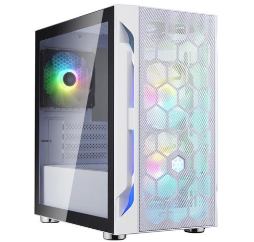 SilverStone SST-FAH1MW-PRO, FARA H1 M Pro White Micro ATX Case, Tempered Glass Window, NO PSU, 1x USB 3.0, HD Audio, Steel Honeycomb Front Panel Design, 3x ARGB Fans Included SilverStone SST-FAH1MW-PRO, FARA H1 M Pro White Micro ATX Case, Tempered Glass Window, NO PSU, 1x USB 3.0, HD Audio, Steel Honeycomb Front Panel Design, 3x ARGB Fans Included