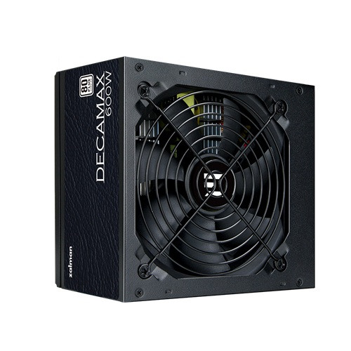 Zalman ZM600-LX3, Decamax, 600W, 80 Plus, Non Modular, Fan: 120mm, ATX, MTBF: 100,000 Hours, 3 Year Warranty