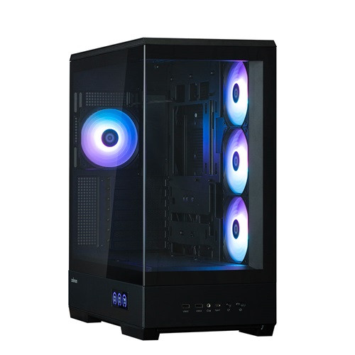 Zalman P50 DS Black, Mid-Tower, Tempered Glass, Drive Bays: 3x Combo(3.5" Or 2.5"), 2x 2.5", Expansion Slot: 7, Motherboard Support: Mini-ITX / mATX / ATX, Pre-Installed Fan: 4x120mm ARGB, 1 Year Warranty Zalman P50 DS Black, Mid-Tower, Tempered Glass, Drive Bays: 3x Combo(3.5" Or 2.5"), 2x 2.5", Expansion Slot: 7, Motherboard Support: Mini-ITX / mATX / ATX, Pre-Installed Fan: 4x120mm ARGB, 1 Year Warranty