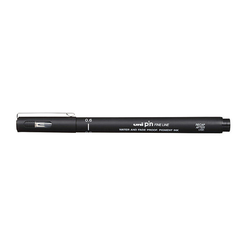 Uni Pin FineLiner 0.6 Black Box of 12